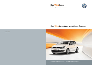 Das WeltAuto Warranty Cover Booklet