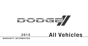 2015 Dodge All Vehicles Generic Warranty Information