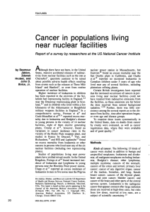 Cancer in populations living near nuclear facilities