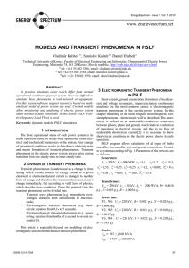 models and transient phenomena in pslf