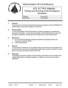 ATL 08.7 Emergency Generator Procedures