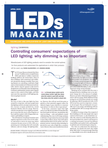Controlling consumers` expectations of LED lighting