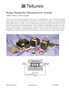 Thermoelectric cooling system design manual