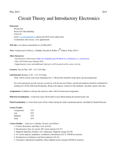 Circuit Theory and Introductory Electronics