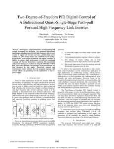 Two-Degree-of-Freedom PID Digital Control of A Bidirectional Quasi