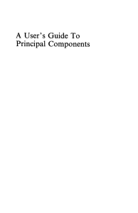 A User`s Guide To Principal Components