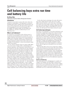 Cell balancing buys extra run time and battery life