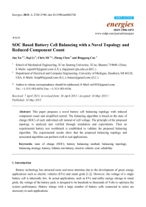 SOC Based Battery Cell Balancing with a Novel Topology and