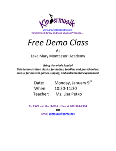 Free Demo Class - Lake Mary Montessori Academy