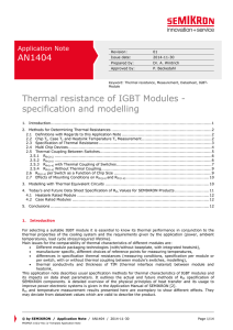 Thermal resistance of IGBT Modules