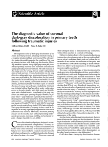 The diagnostic value of coronal dark-gray discoloration