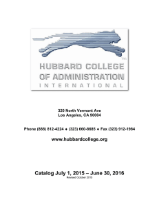 Catalog July 1, 2015 – June 30, 2016