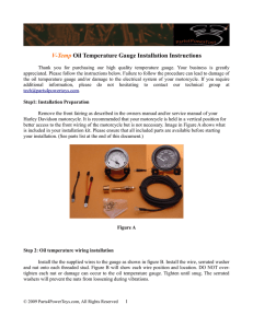 V-Temp Oil Temperature Gauge Installation