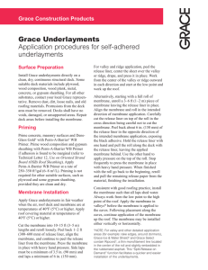 Grace Underlayments Application procedures