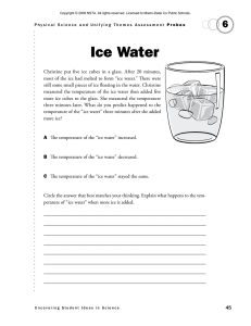 Uncovering Ice Water