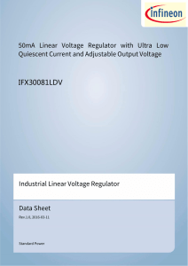 50mA Linear Voltage Regulator with Ultra Low Quiescent Current