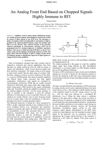 An Analog Front End Based on Chopped Signals Highly Immune to