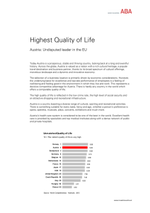 Highest Quality of Life