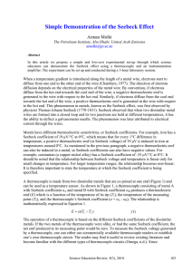 Simple Demonstration of the Seebeck Effect