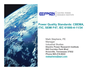 Power Quality Standards: CBEMA, ITIC, SEMI F47, IEC 61000-4