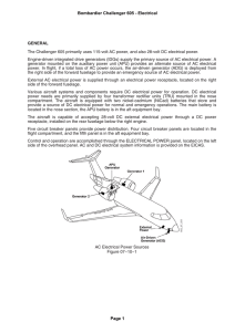 GENERAL The Challenger 605 primarily uses 115