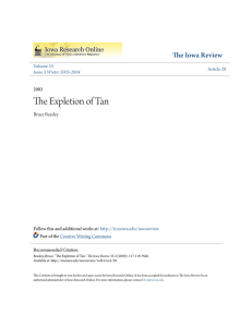 The Expletion of Tan - Iowa Research Online