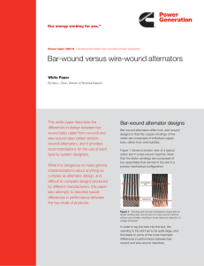 Bar-wound versus wire-wound alternators