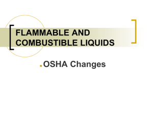 FLAMMABLE AND COMBUSTIBLE LIQUIDS OSHA Changes