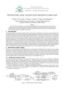 Directional audio coding - perception