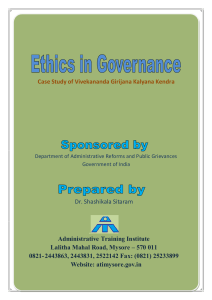Case Study of Vivekananda Girijana Kalyana Kendra Dr. Shashikala