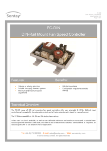 FC-DIN DIN-Rail Mount Fan Speed Controller