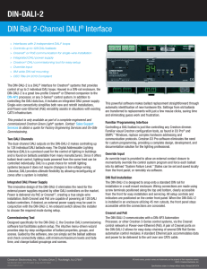 DIN-DALI-2 DIN Rail 2-Channel DALI® Interface