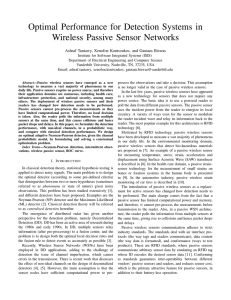 Optimal Performance for Detection Systems in Wireless Passive