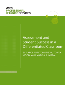 Assessment and Student Success in a Differentiated