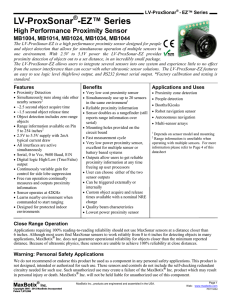 LV-ProxSonar-EZ Datasheet