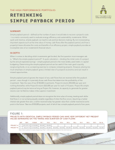 Rethinking Simple Payback Period