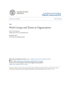 Work Groups and Teams in Organizations