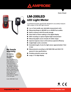 LM-200LED Light Meter Data Sheet