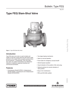 Type FEQ Slam-Shut Valve - Welcome to Emerson Process