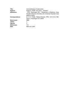 Review of tuberculosis and cytokines for J Leuk Biol