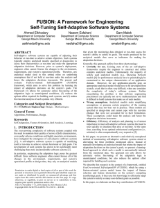 FUSION: A Framework for Engineering Self-Tuning Self