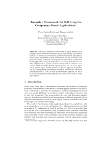 Towards a Framework for Self-Adaptive Component