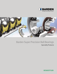 Barden Super Precision Ball Bearings Speciality