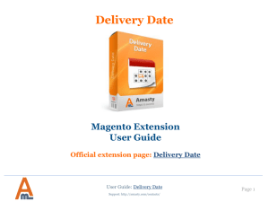 Magento Delivery Date by Amasty | User Guide