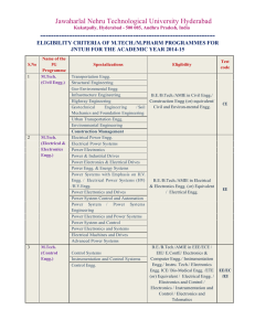 M.Tech Regular - Jawaharlal Nehru Technological University