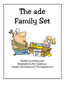 ade Word Family Set
