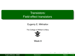 Transistors: Field-effect transistors