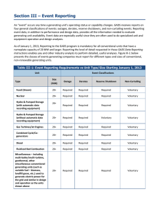 GADS in the event report