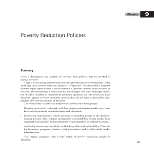 CHAPTER 9: Poverty Reduction