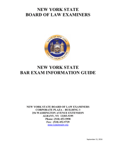 Bar Exam Information Guide - bole- official page new york state bar